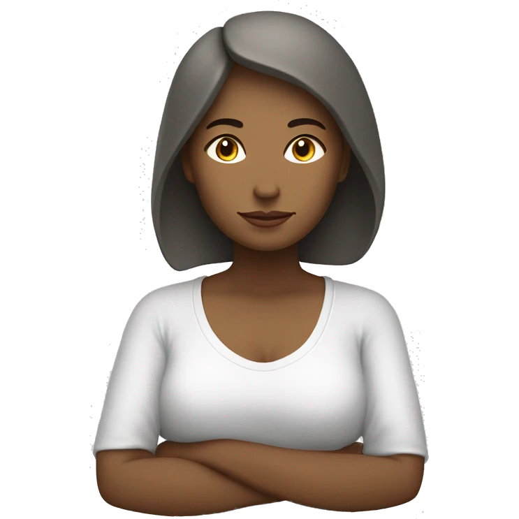 Meditación mujer más corazón blanco emoji