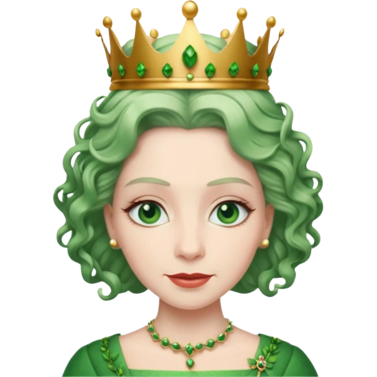 The queen with vine-like hair emoji
