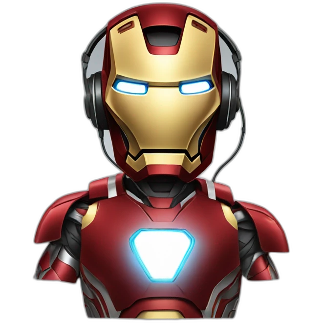 iron man as a dj emoji