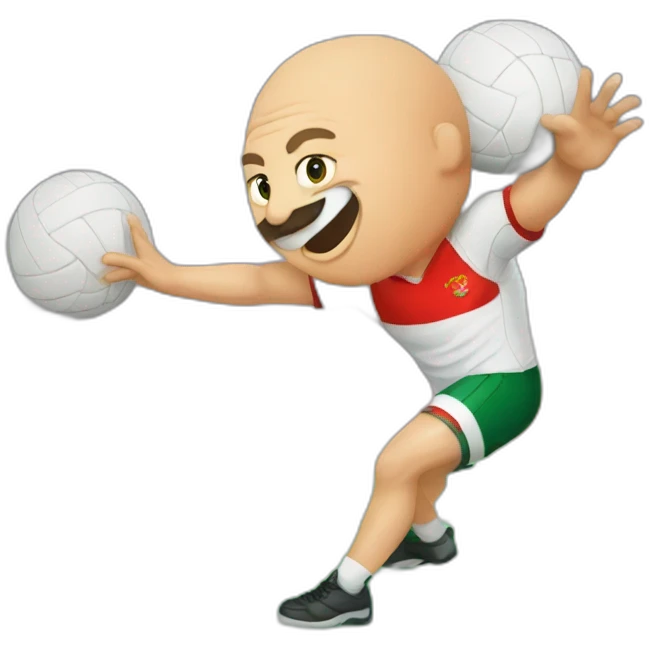 Lukashenko plays volleyball emoji