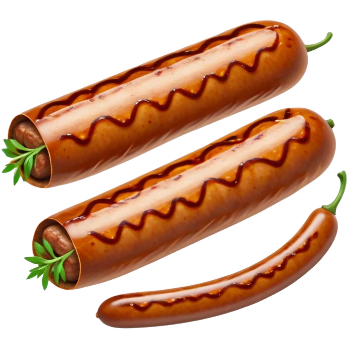 Cinematic spicy chipotle sausage, glistening with smoky, tangy sauce, charred and grilled to perfection, sliced open to reveal juicy filling, served with fresh herbs, rich and flavorful, detailed and appetizing. emoji
