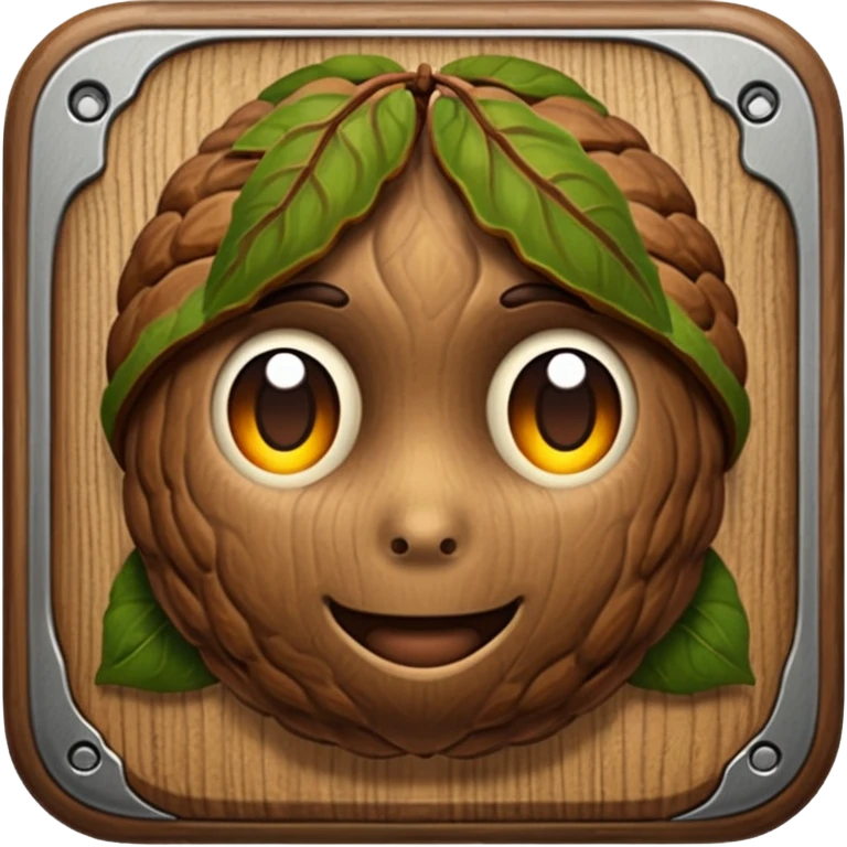 one walnut! CLOSED! NO FACE! just the walnut! emoji