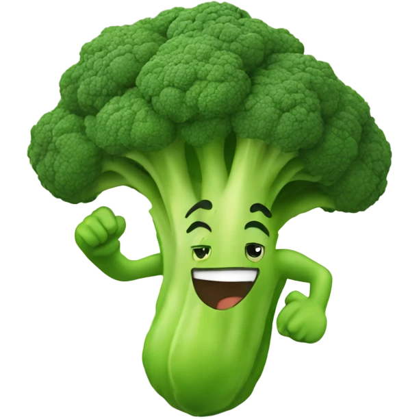 sprinting broccoli joyfully  emoji