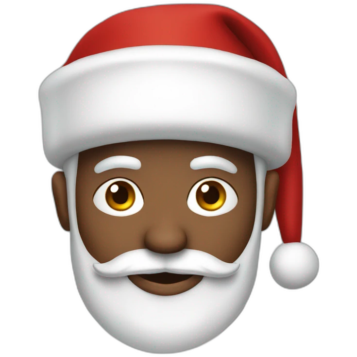 Saint Nicholas with a big red hat and a white beard emoji