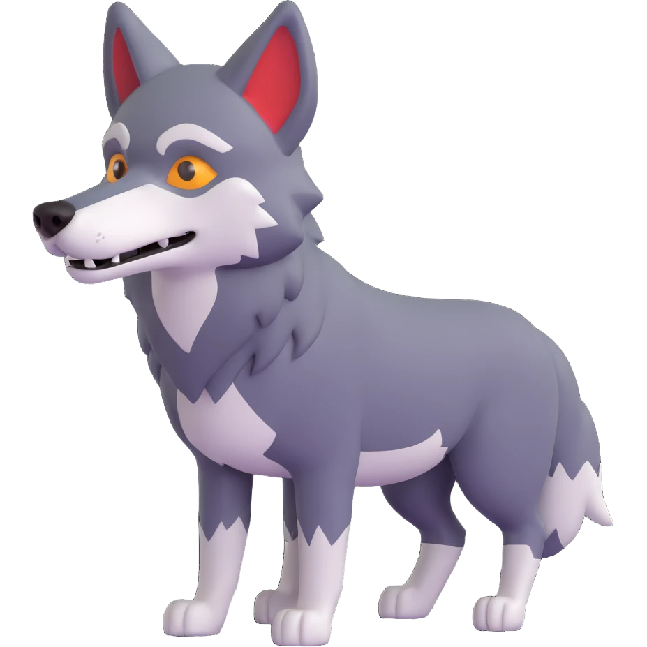 A wolf emoji