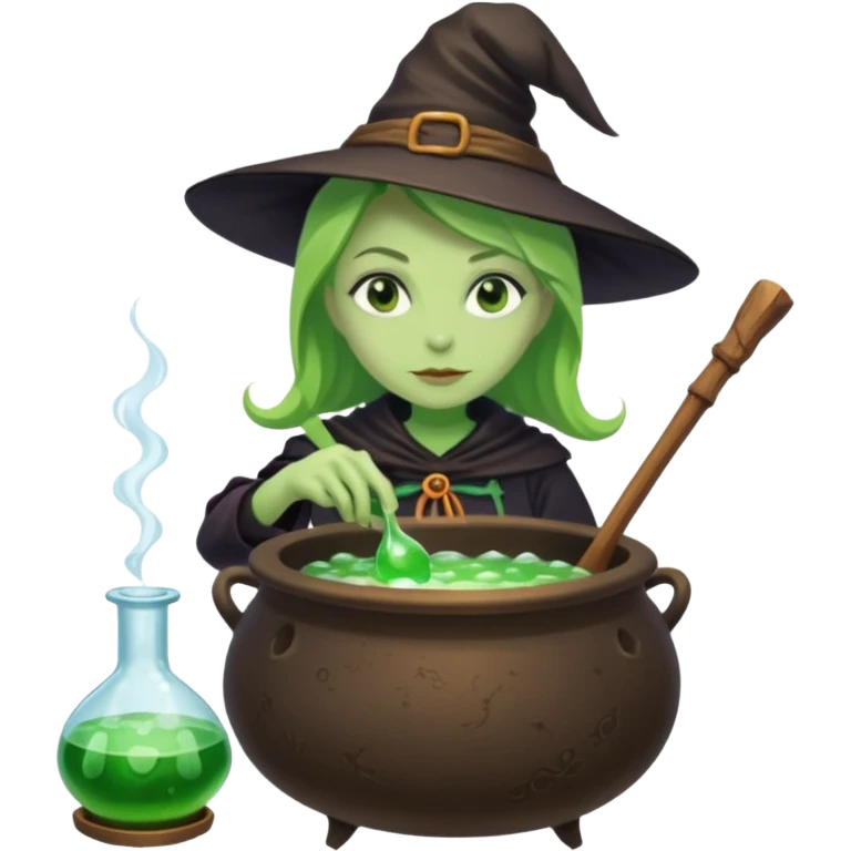 green witch cooking potion emoji