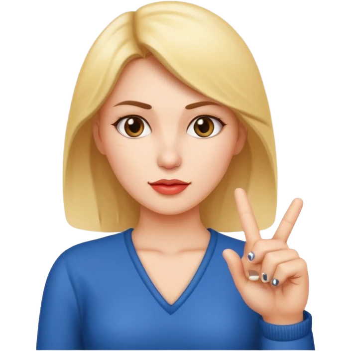 femme belle qui fait un doigt d’honneur  emoji