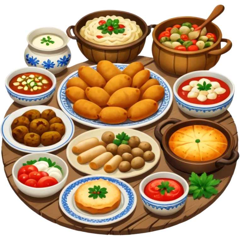 Nourriture d'Europe de l'Est (Slovaque, Hongrois, république tchèque et Pologne) emoji