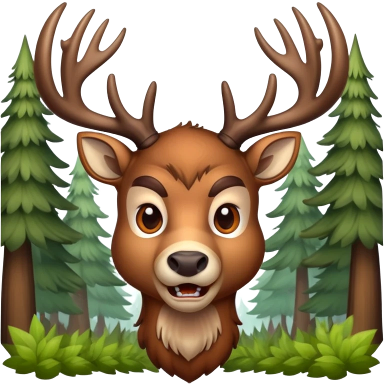 Angry deer emoji