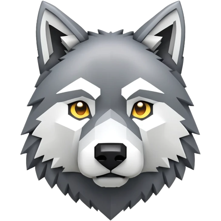 Minecraft wolf with a square shape emoji