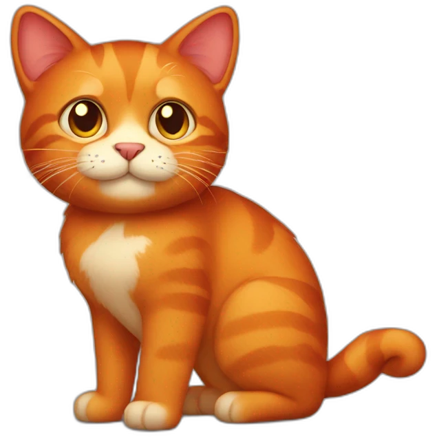 Red cat emoji