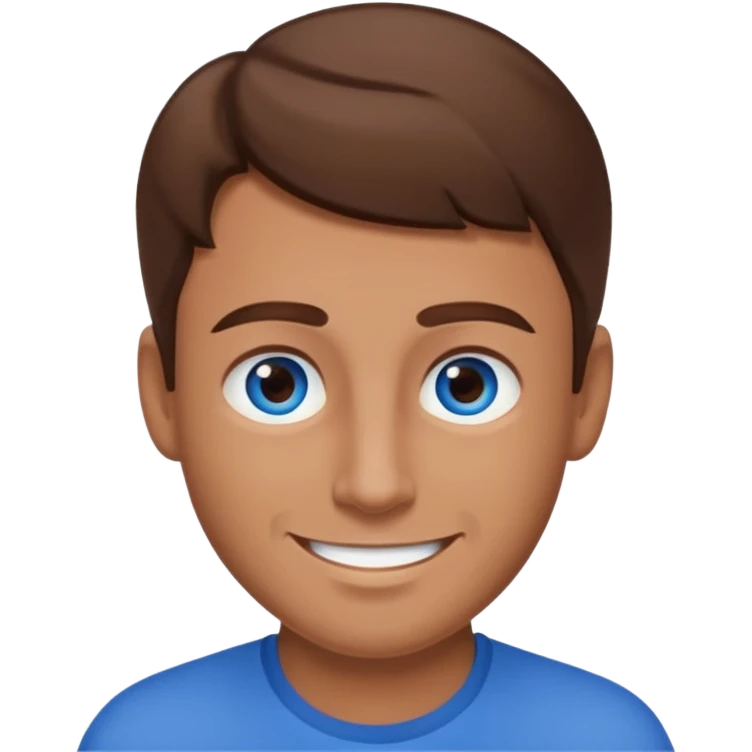 dad with brown hair and blue eyes emoji emoji
