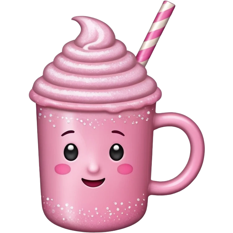 Pink & Glittery Hot Chocolate emoji