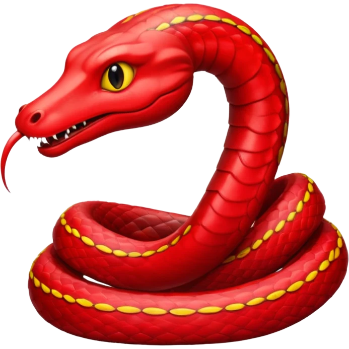 Un serpent du desert rouge emoji