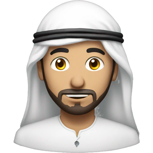 Arab man holding a digital clock  emoji