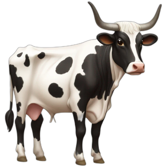 SPECKLED LONGHORN COW LONG LONG LONG emoji