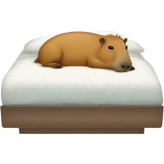 Capybara sick laying in bed emoji