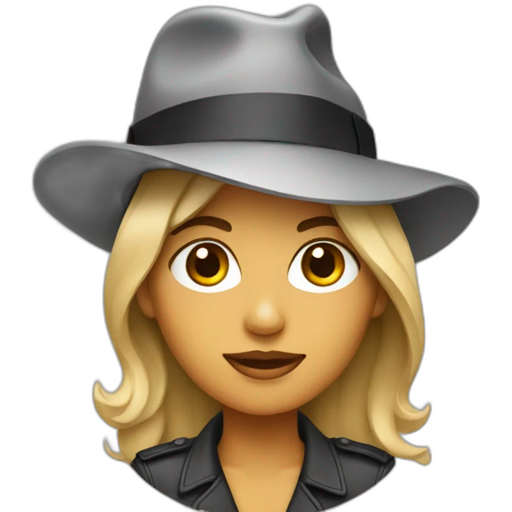 woman in fedora emoji