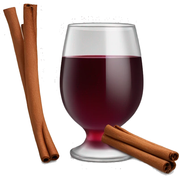 Muled wine with cinnamon stick emoji