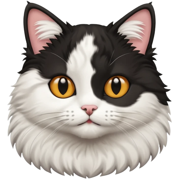 A bicolor cat emoji emoji
