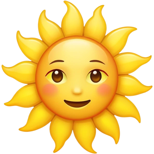 realistic sun without face emoji