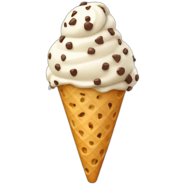 Ice cream with chocolate chips  emoji
