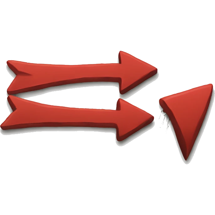 Red graffiti arrow emoji