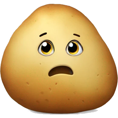 Sad potato emoji