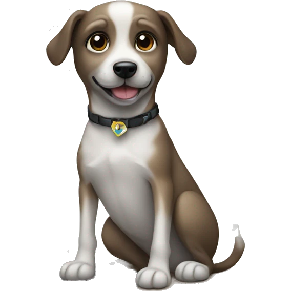 dog with a pc emoji