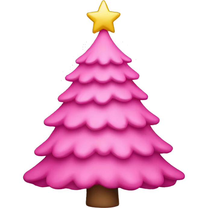 Pink Christmas tree emoji