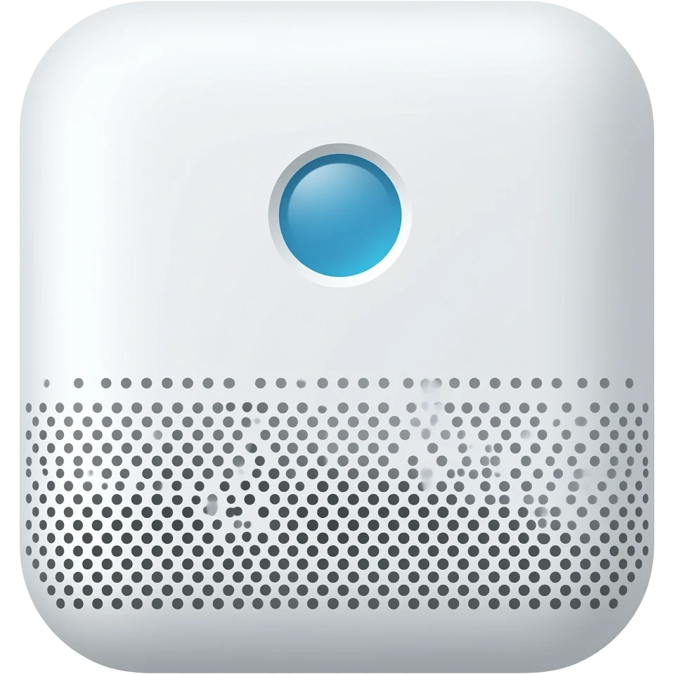 A flat and simplified air purifier is facing forward. emoji