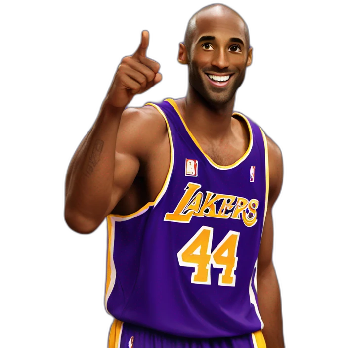 Kobe Bryant points index finger up emoji