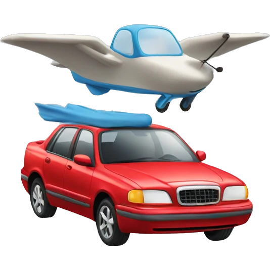 Car flying  emoji