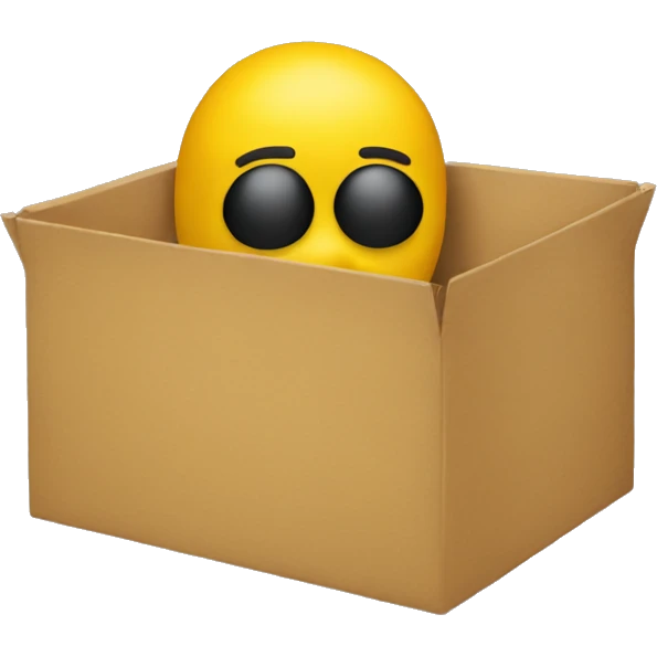 Yellow man living in a box emoji
