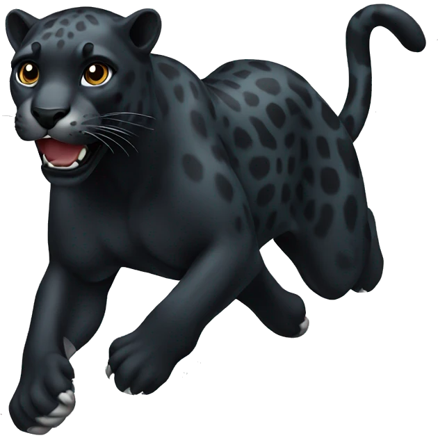 black running jaguar emoji
