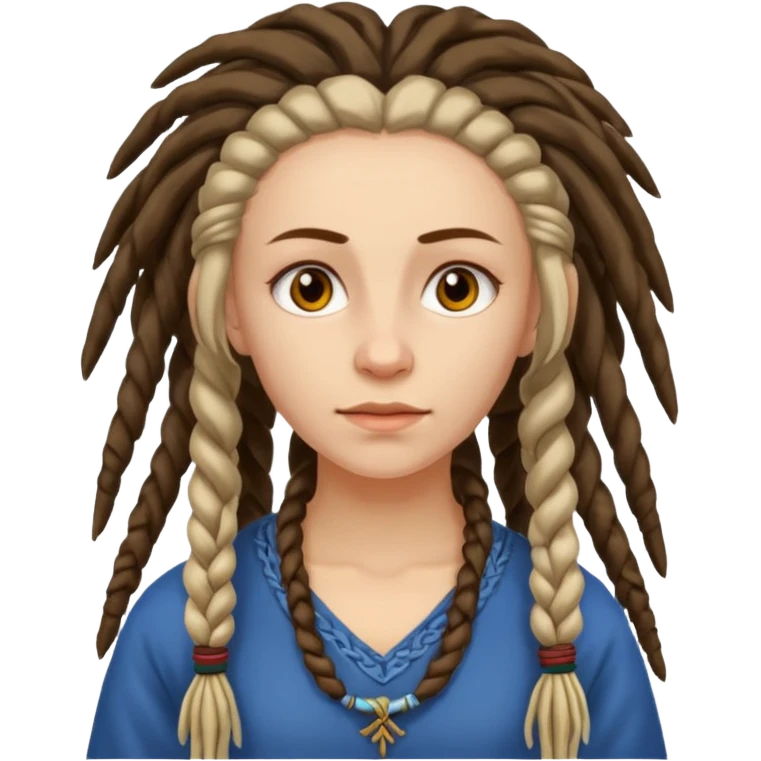 slavic woman with dreadlocks emoji