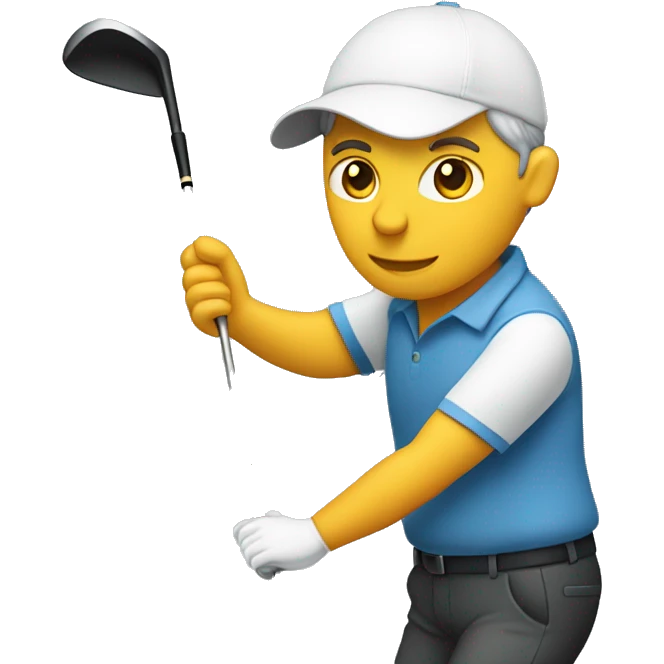 Golfista con un brazo paraplejico emoji