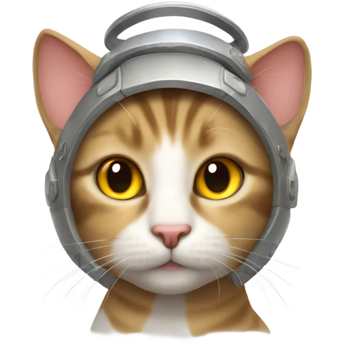 Tabby cat with halo emoji