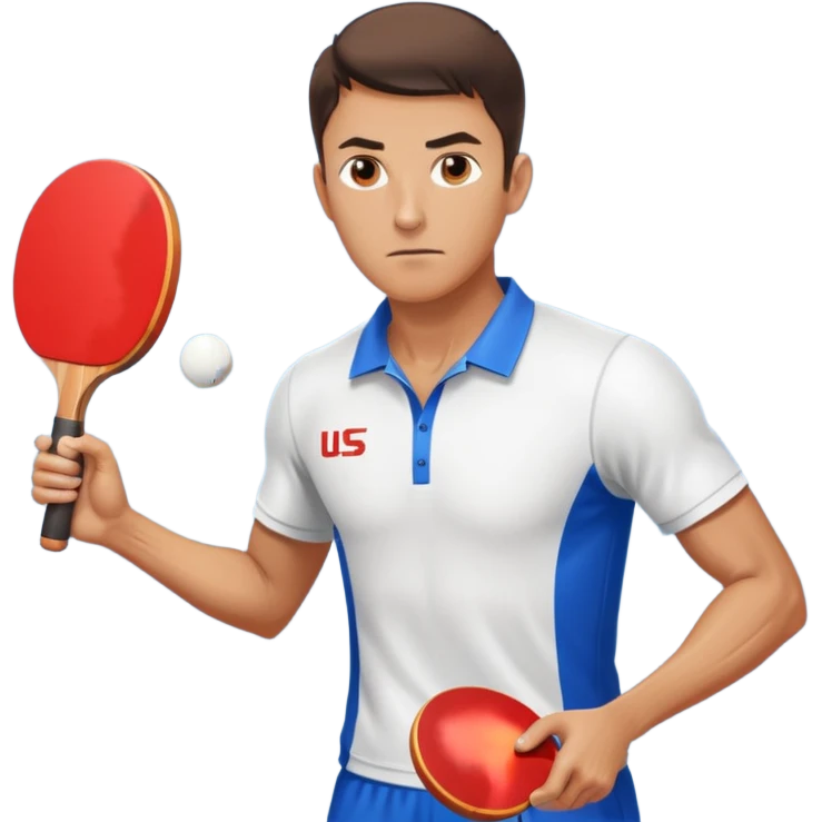 athlette with ping pong rocket emoji