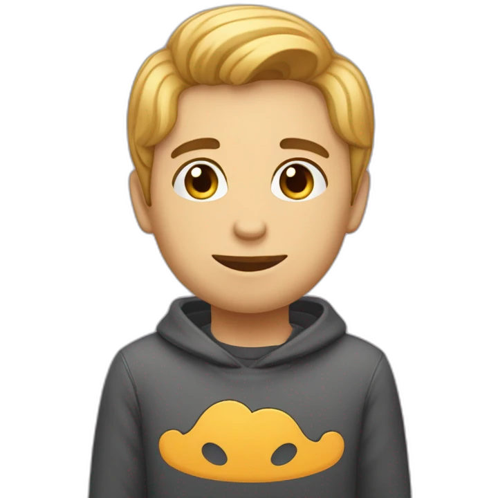 garçon amoureux qui cache ses sentiment emoji
