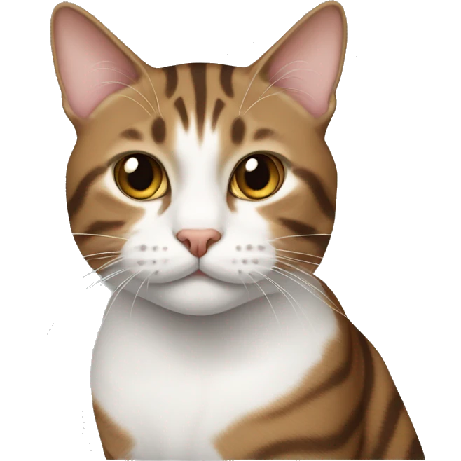 brown and white tabby cat  emoji