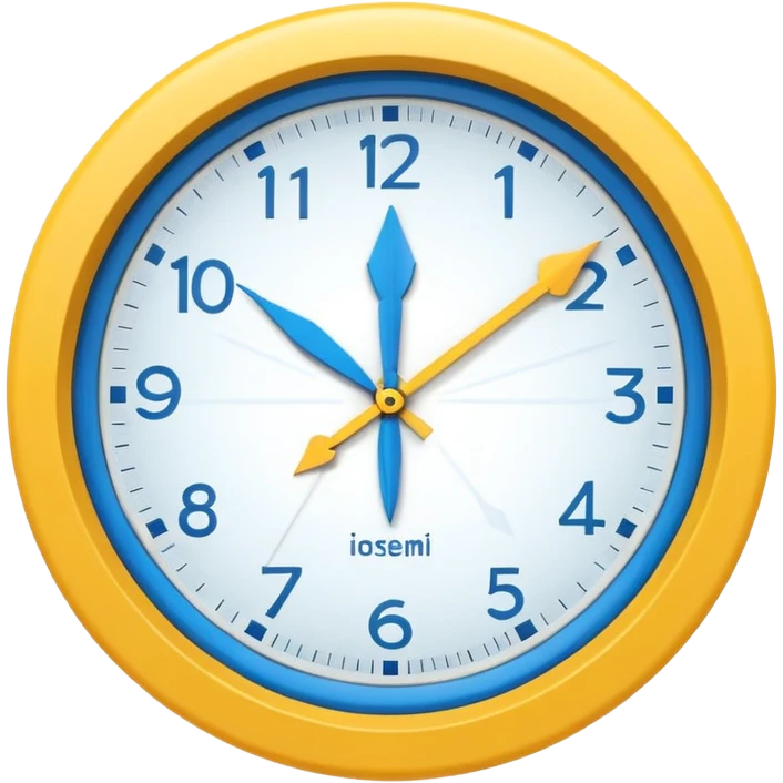 : A round clock face showing a neutral time. Around the clock, two curved arrows forming a circle, symbolizing flexibility and adaptability of working hours. Minimal details, rounded shapes, flat bright colors, consistent with standard emoji design. emoji
