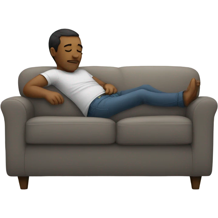Man sleeping on couch emoji