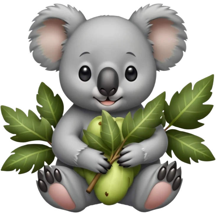 KOALA IN CHANGE WITH LEAVES emoji