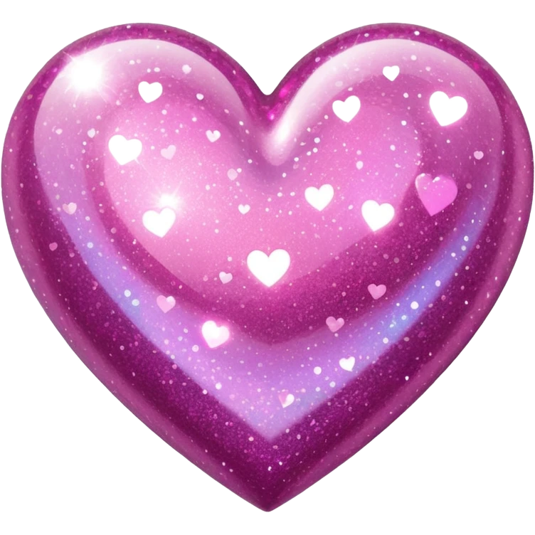 Pink glitter heart emoji