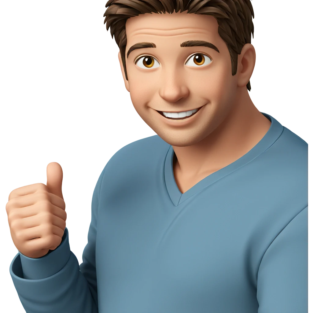 smiling boy giving thumbs up emoji