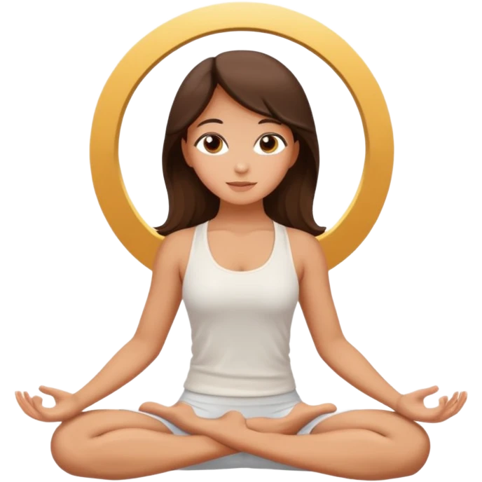 Angelic brunette yoga girl  emoji