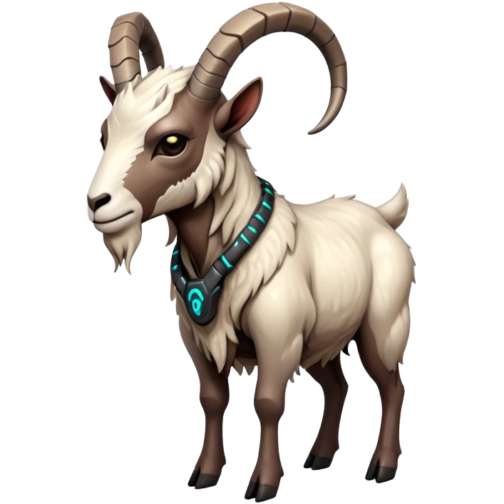 Cyberpunk Goat(Ram) man 2/3 view emoji