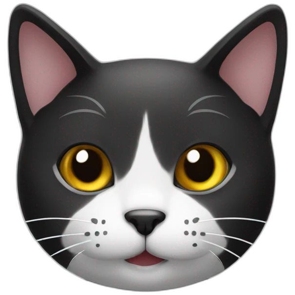 A black and white cat doing math emoji