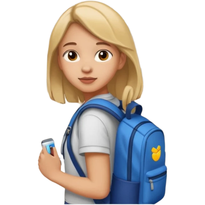 دختری که در مدرسه است emoji
